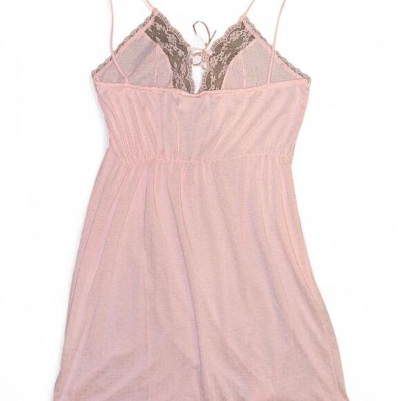 y2k cottagecore coquette Pink lace vintage slip dress - Picture 3 of 5